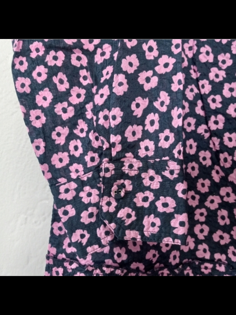 Johnny Was Purple Floral Tiered Long Sleeve Dress - Picture 4 of 7